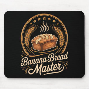 Banana Bread Master Baker Chef Humor Fall Baking L Mouse Pad