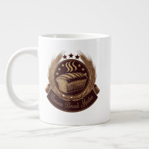 "Banana Bread Master Emblem - Rustic Bakery Lover  Large Coffee Mug