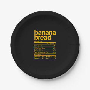 Banana Bread Nutrition Facts Funny Thanksgiving Ch Paper Plate