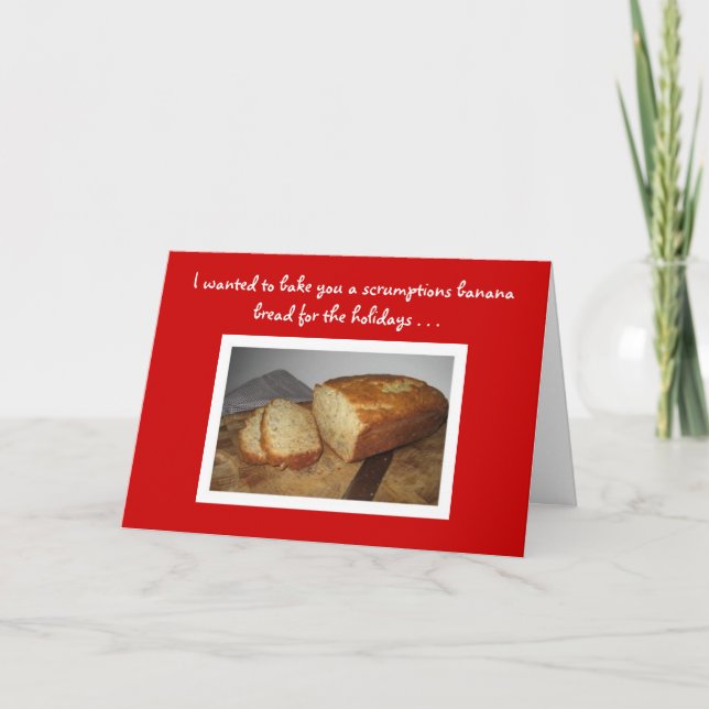 Banana Bread Recipe Holiday Card (Front)