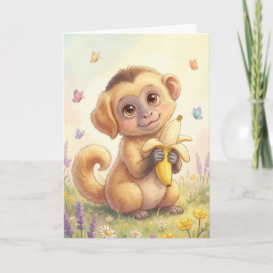 Banana Buddy and the Butterfly Meadow Card