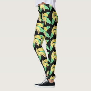 Banana Bunch Yellow Pattern Legging