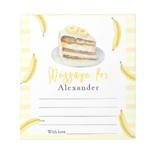 Banana Cake Time Capsule Message  Notepad