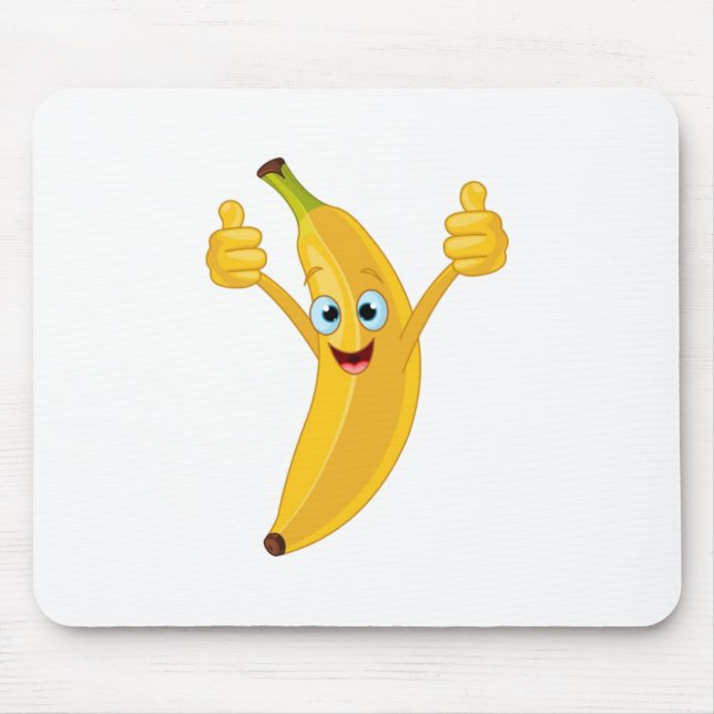 Banana Cartoon Design Mouse Pad (Front)
