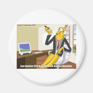Banana CEO Funny Offbeat Cartoon Collectable Gifts Magnet