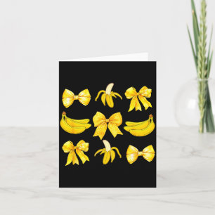 Banana Coquette Bow Yellow Bananas Festival Girls Card
