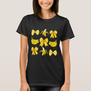 Banana Coquette Bow Yellow Bananas Festival Girls  T-Shirt