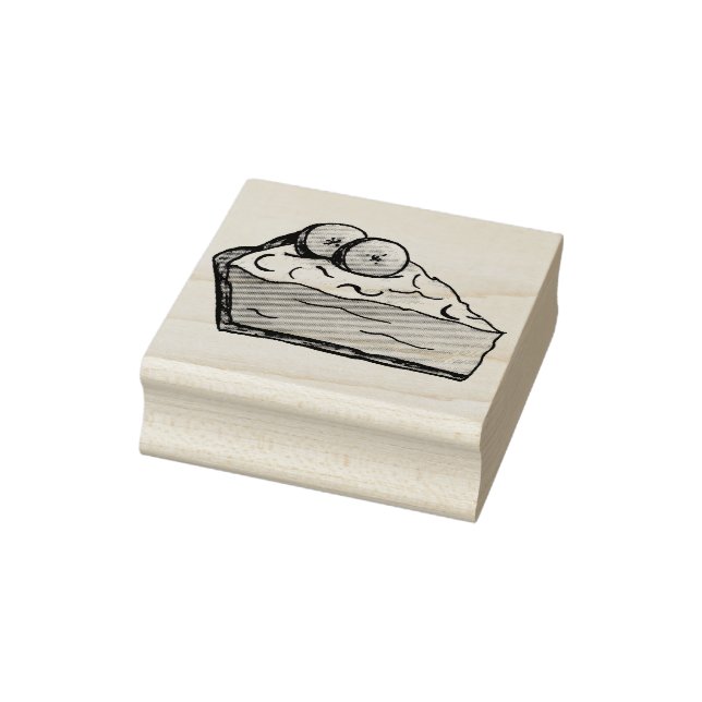 Banana Cream Creme Pie Slice Dessert Baking Stamp (Stamp)