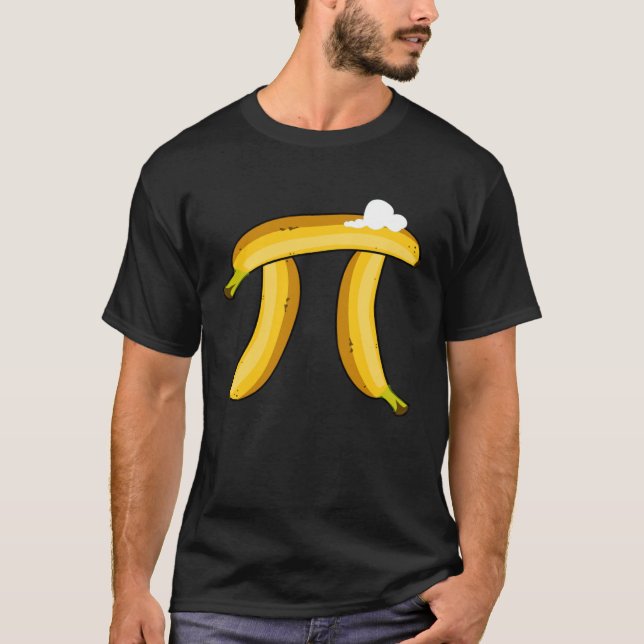 Banana Cream Pi Funny Pi Day Banana Cream Pi T-Shirt (Front)