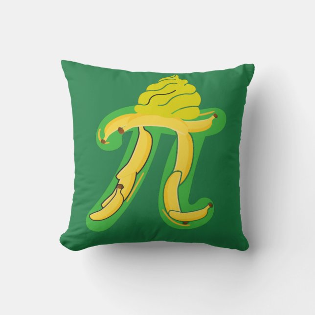 Banana Cream Pie Pi Day  Cushion (Front)
