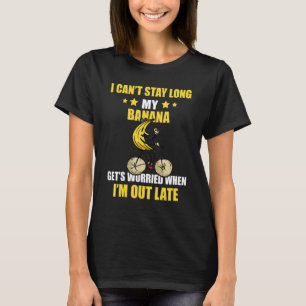 Banana Cycling I Can't Stay Vegetarians Banana Fru T-Shirt