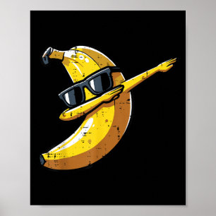 Banana Dab Sungles Cute Fruit Dance Boys Kids Men Poster