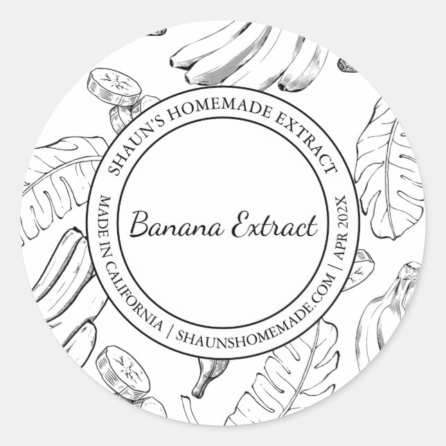 Banana Extract Sketch Modern label (Front)