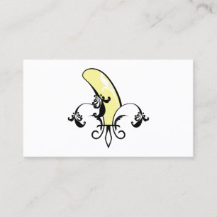 banana fleur de lis business card