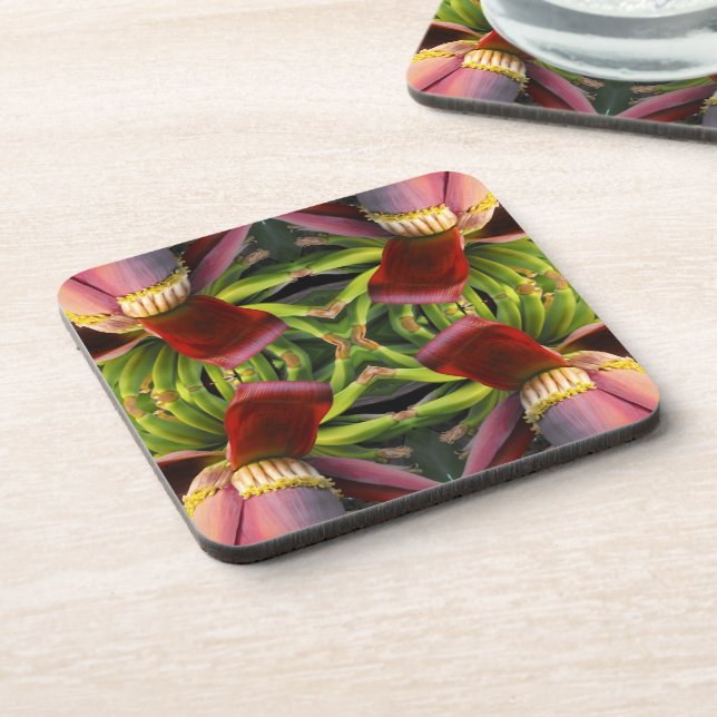 Banana Flower Pattern Coaster (Left Side)