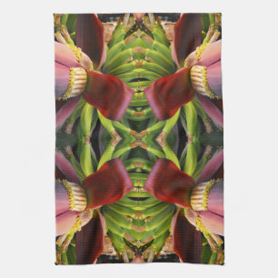 Banana Flower Pattern Tea Towel
