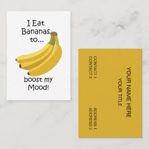 Banana Fruit Boost My Mood Funny Business Card