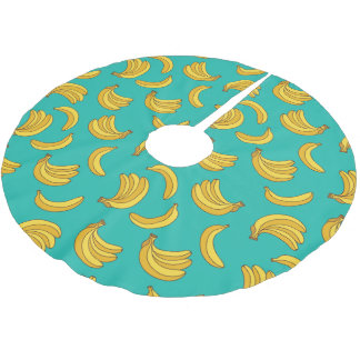 Banana Fruit Fun Pattern Brushed Polyester Tree Skirt