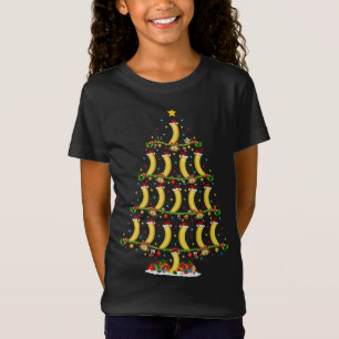Banana Fruit Lover Lights Xmas Santa Banana Christ T-Shirt