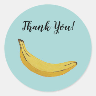 Banana Fruit Tropical Party Stickers