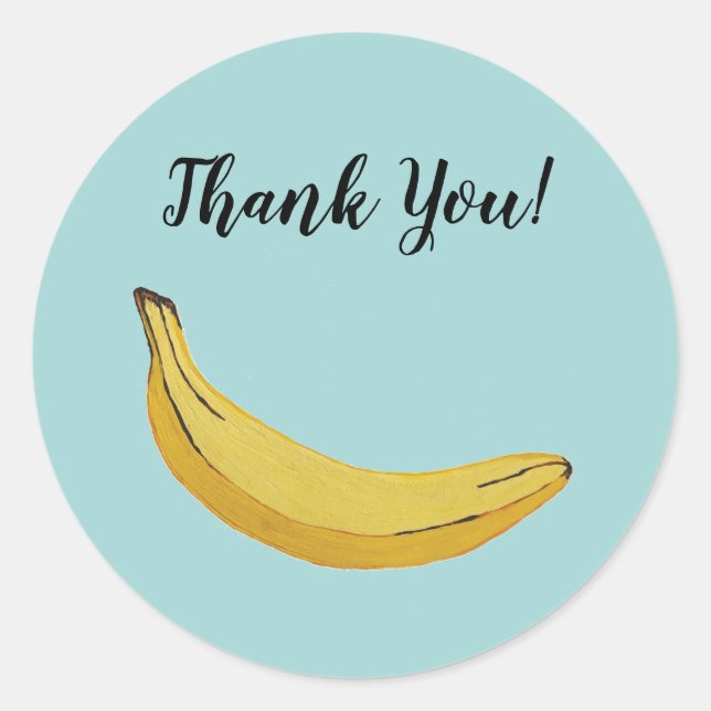 Banana Fruit Tropical Party Stickers (Front)