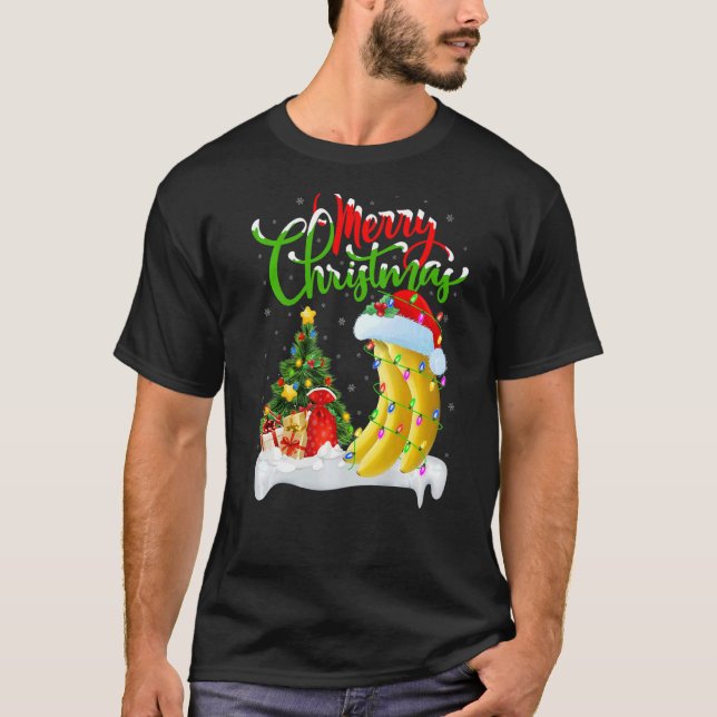 Banana Fruit  Xmas Decorations Santa Banana Christ T-Shirt (Front)