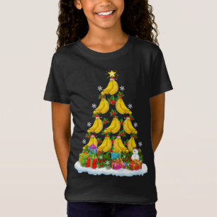 Banana Fruit Xmas Tree Lighting Santa Banana Chris T-Shirt