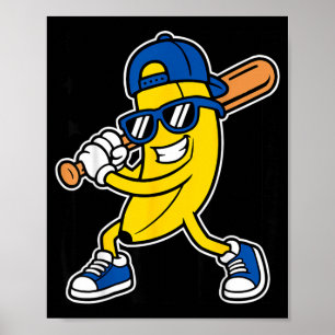 Banana Funny Cartoon Kids Youth Boys Girls Artwork Poster