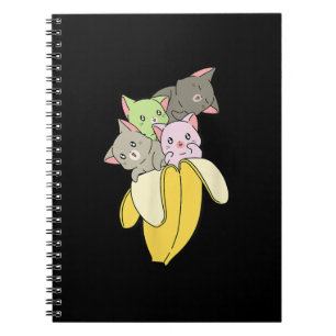Banana Funny Cat Cute Kitten Gift Notebook