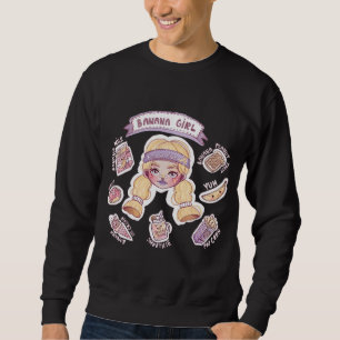Banana Girl with Milk Doughnut Ice Cream Smoothie  Sweatshirt
