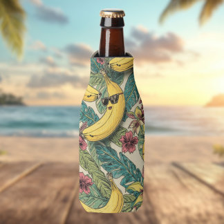 Banana Groove | Funky Dancing Banana Retro Cartoon Bottle Cooler