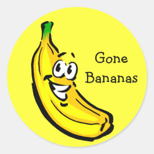 Banana Guy Gone Bananas Classic Round Sticker