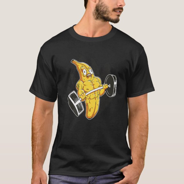 Banana Gym Lifts Weights  ABS T-Shirt (Front)