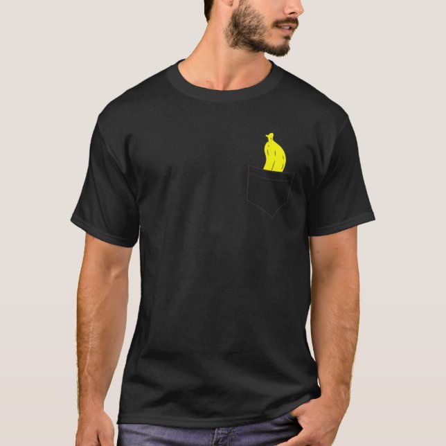 Banana In a Pocket Summer Fruits Pocket Banana T-Shirt (Front)