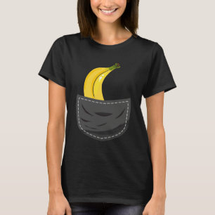 Banana In Pocket Graphic Fruit Vegan Veggie Health T-Shirt