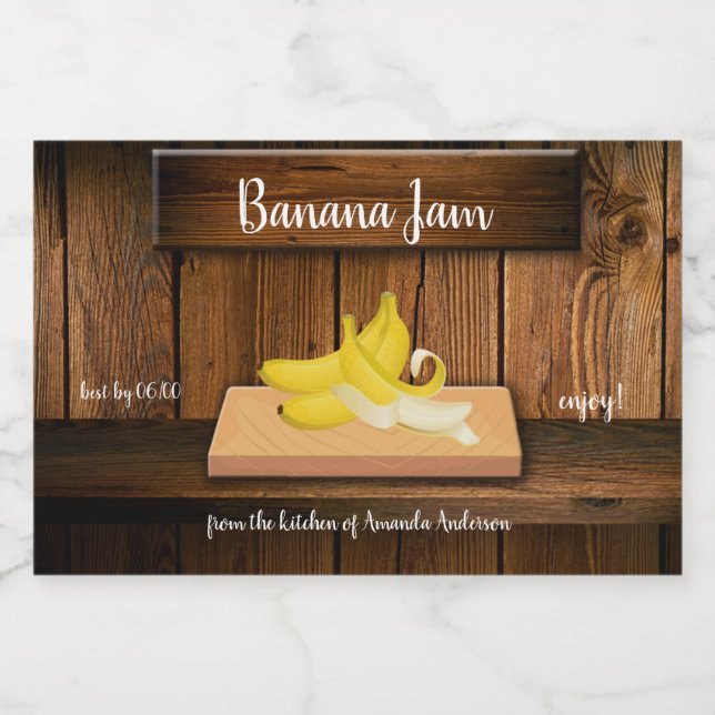 Banana Jam Product Label 3"x2" (Single Label)