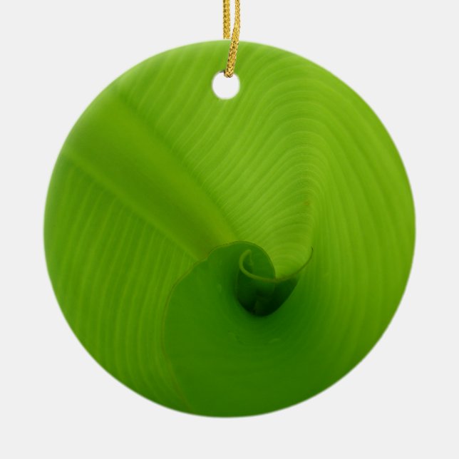 Banana Leaf Ceramic Tree Decoration (Front)