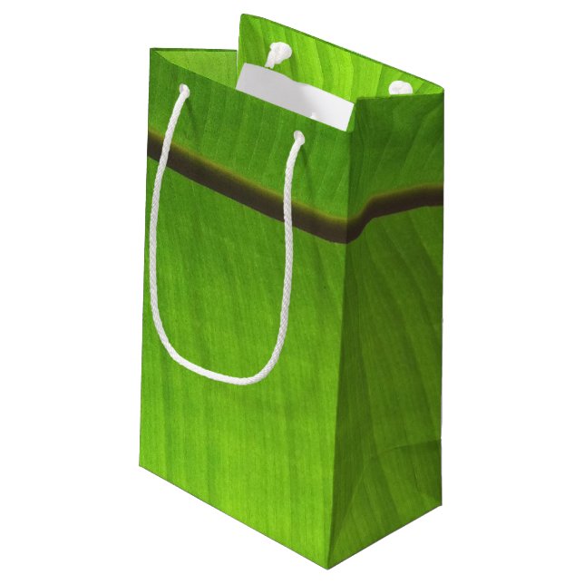 Banana Leaf Close-Up Small Gift Bag (Back Angled)