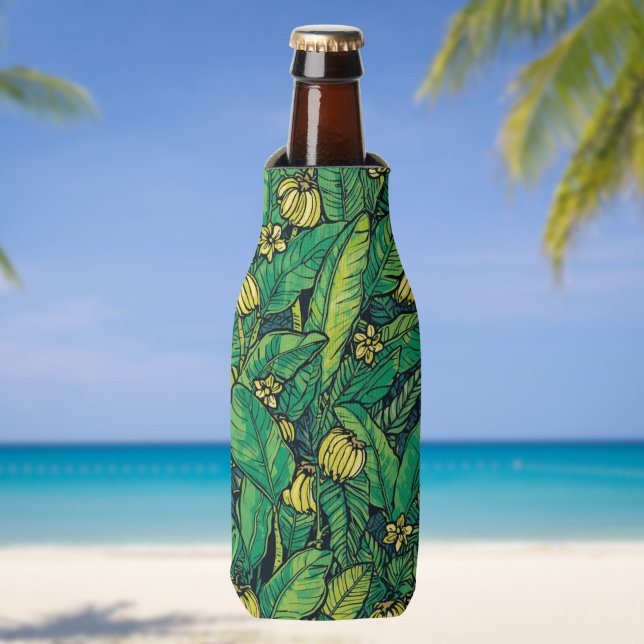 Banana Leaf & Fruit Combo | Tropical Jungle  Bottle Cooler (Creator Uploaded)