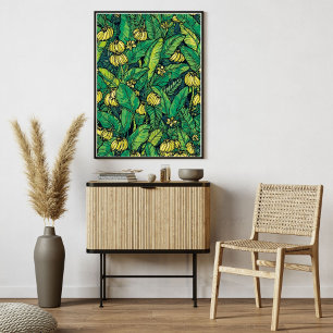 Banana Leaf & Fruit Combo   Tropical Jungle  Poster