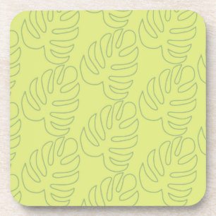 banana leaf pattern coaster