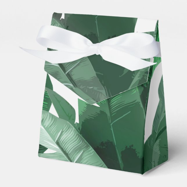 Banana Leaf Print Favour Box (Front Side)
