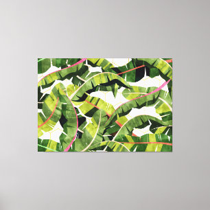 Banana Leaf Salad With Garlic Butter Dressing Canvas Print