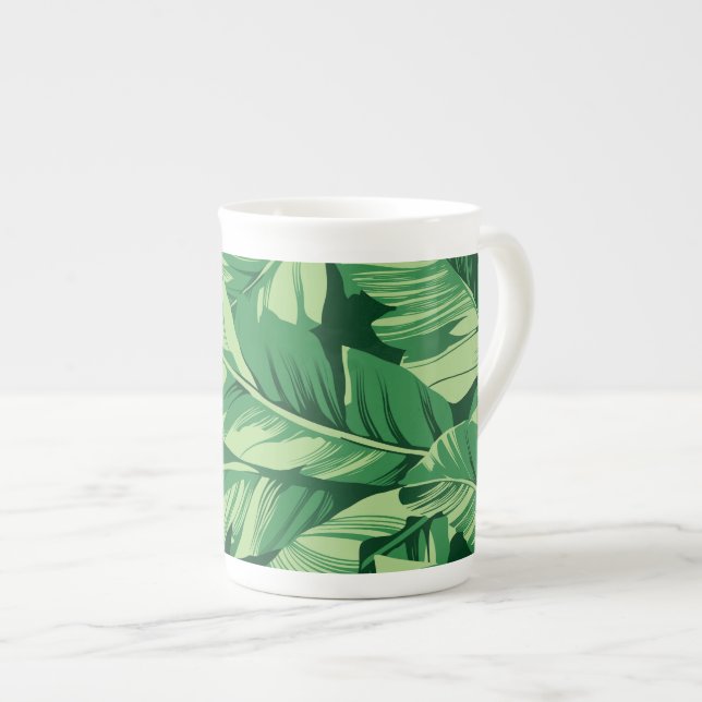 Banana Leaves 2 Bone China Mug (Front Right)