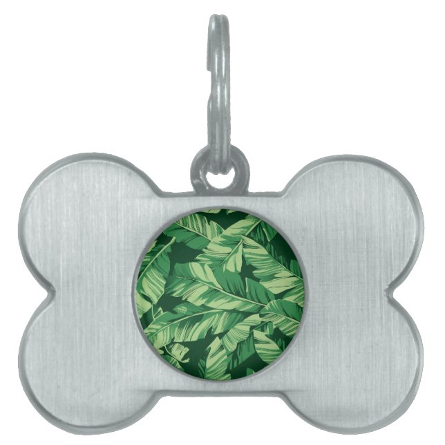 Banana Leaves 2 Pet ID Tag (Front)