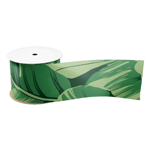 Banana Leaves 2 Satin Ribbon (Spool)