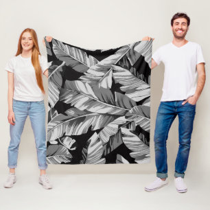 Banana Leaves 3 Fleece Blanket