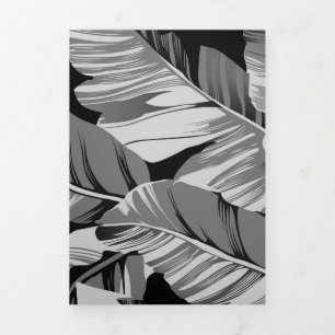 Banana Leaves 3 Tri-Fold Holiday Card