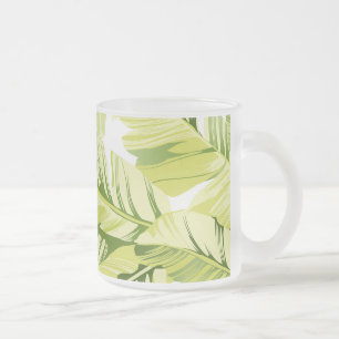 Banana Leaves 4 Frosted Glass Coffee Mug