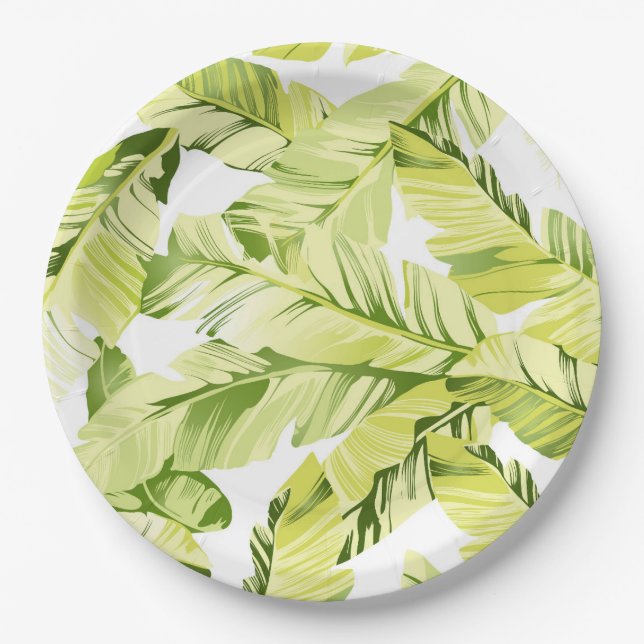 Banana Leaves 4 Paper Plate (Front)